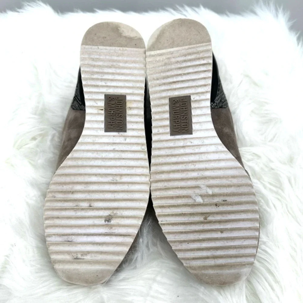 Johnston‎ & Murphy women's size 6.5 78-11613 slip on sneakers no laces taupe